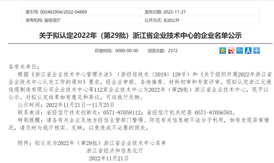浙江省企業(yè)技術中心！本松新材首次申報并光榮上榜